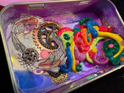 whimsical (pink) shrinky dink koi